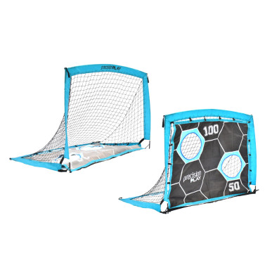 2in1 Pop-Up football goal with target net. Quick setup, lightweight, durable, includes carry bag.