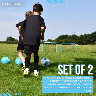 PrecisionPlay Quick Folding Football Goals (Set of 2)